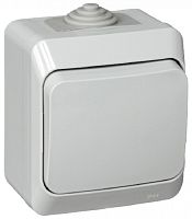 Выключатель накладной Systeme Electric Этюд 1-кл. IP44 серый картинка